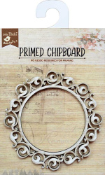 Chipboard Ornate Rounded Frame 1pc