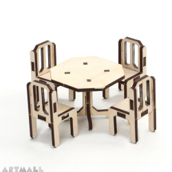 Mini wooden furniture - dining room