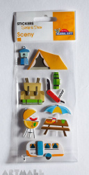 3D Stickers "Camping"