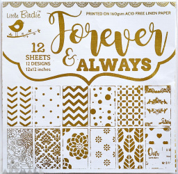 Forever & Always 12x12inch, 12sheets Pattern Paper
