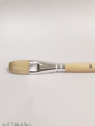 Flat brush, bristel, long varnished handle №22.