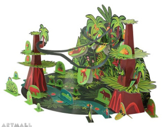 Tropical Forest Paper Toy, size: 48 x 32 x 12 cm