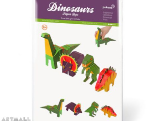 Dinosaurs Paper Toys, size: 10 cm to 18 cm high x 13 cm to 25 cm long.