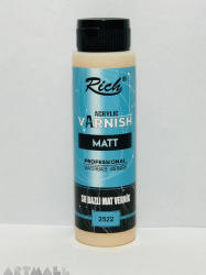 Rich Acrylic Varnish "Matt" 500cc, Professional waterbase varnish.