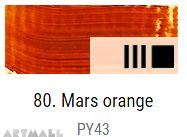 Oil for ART, Mars orange 20 ml.