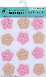 Embossed Pearl Petals Pink 12Pc