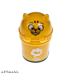 90096- Eraser + Sharpener, Yellow Cat 6 cm