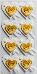 3D Stickers "Roses Hearts"