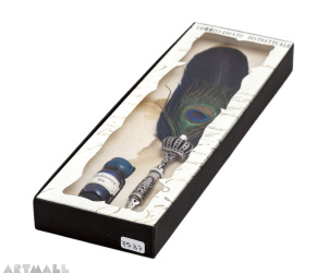 Gift set wooden nibholder with crown application with original Swarovski and ink bottle 10cc