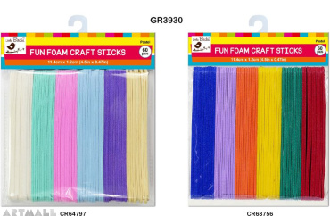 Foam Craft Stick 60PCS, 2 assorted