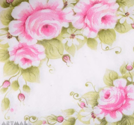 Paper napkins for decoupage "Pink Roses"