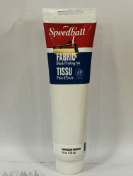Speedball Fabric Block Printing Ink, 5 Ounce,White,This versatile block printing ink creates beautiful results on both fabric and paper. 