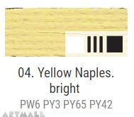 Oil for ART, Napoli yellow light 20 ml.