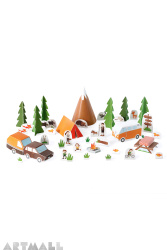 Camping, size: 50 x 35 x 15 cm