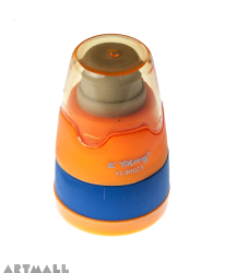 90023 - Sharpener & Eraser - Oval Orange, size: 6.5 cm