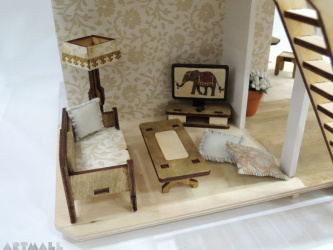 Mini wooden furniture - livingroom