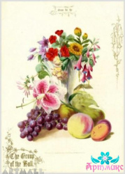 Vase with fruits and flowers №2