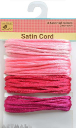 Satin Rattail Cord Pink lemeonder 8mtr