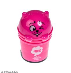 90096- Eraser + Sharpener, Pink Cat 6 cm