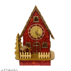3D wooden puzzle - house with clock