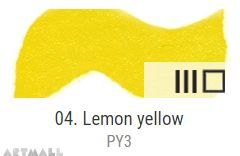 Dry watercolour cubes 1,5 ml, Lemon yellow