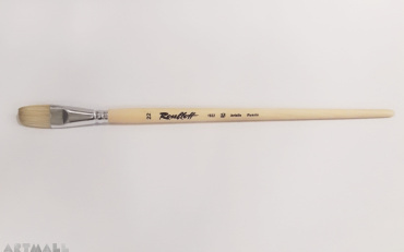 Flat brush, bristel, long varnished handle №22.