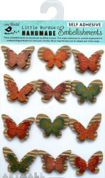 Corrugated & Kraft Printed Butterflies 12Pc