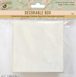 White Washed Alterables Square 5"X5" Big 1pc