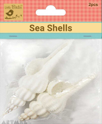 Sea Shell White Spindle 2Pc