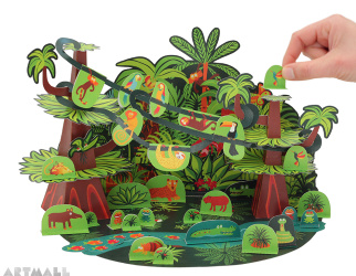 Tropical Forest Paper Toy, size: 48 x 32 x 12 cm