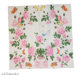Paper napkins for decoupage "Tea Roses garden"