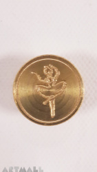 Seal diam 20mm, Ballerina symbol, with wooden handle