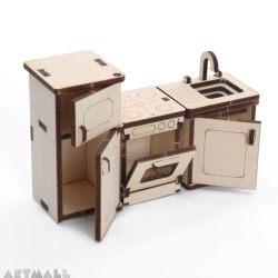 Mini wooden furniture - kitchen