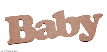 Wooden sign "BABY"