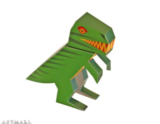 Dinosaurs Paper Toys, size: 10 cm to 18 cm high x 13 cm to 25 cm long.