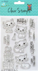 Clear Stamps Purrfect Birthday 14Pc