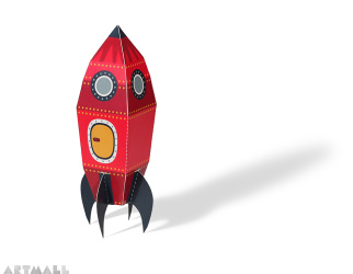 Rocket Paper Toy