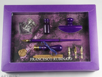 Gift Calligraphy set, decorated in violet color
