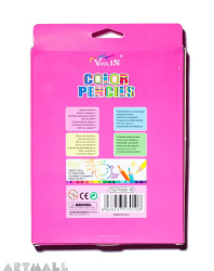 77006- 18 color pencils, pink