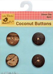 Coconut Button Medium 2 Hole 4Pc