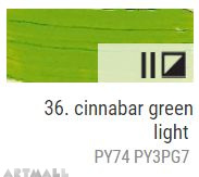 Oil for ART, Cinnabar green light 20 ml.