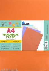 A4 Handmade Paper Assorted Color 200gsm, 20 Sheets