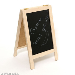 Wooden chalkboard portable