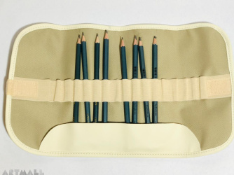 Set of Malevich Graf art pencils 8 pcs in a pencil case ,Beige