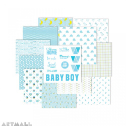 Baby Boo Design 12'' X 12'' Printed Blue 12Sheet