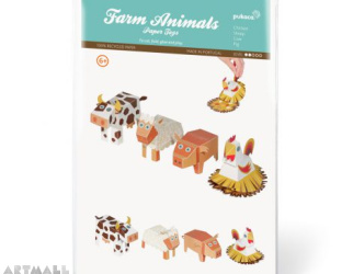 Farm Animals Paper Toys, size: 10 cm to 18 cm high x 13 cm to 25 cm long.