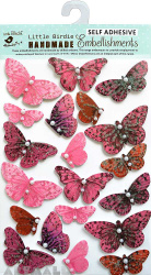 Pearl Butterfly Pink 17Pc