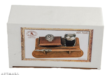 Gift Calligraphy Set, wooden nibholder with metal nib, blotter, ink 25cc, carton base