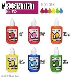 ResinTint Neons - 6 colors, each bottle contains 25 ml / 0.85 fl oz