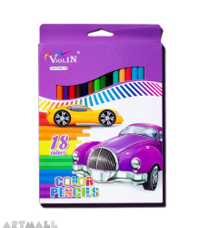 77006- 18 color pencils, violet
